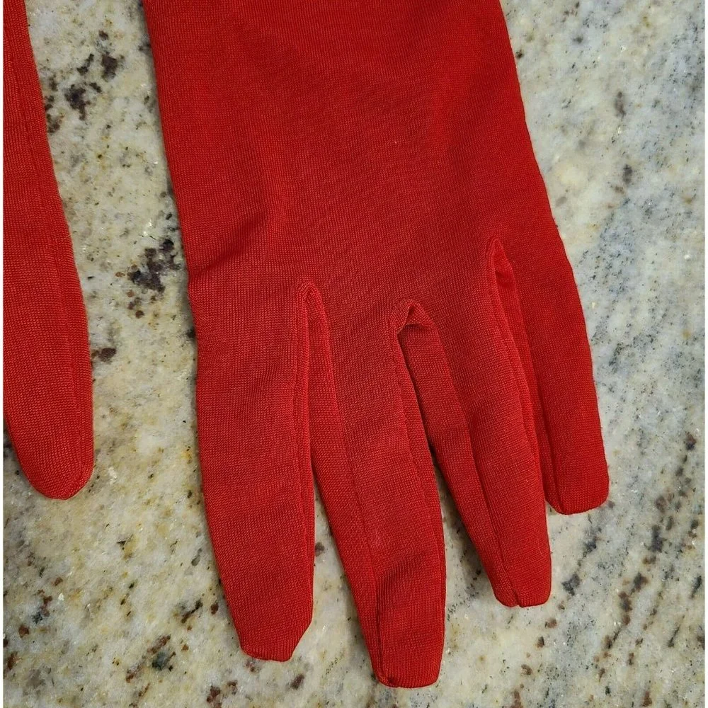 2 Left Hand Vintage Amputee Red Stretch Formal Opera Costume 17